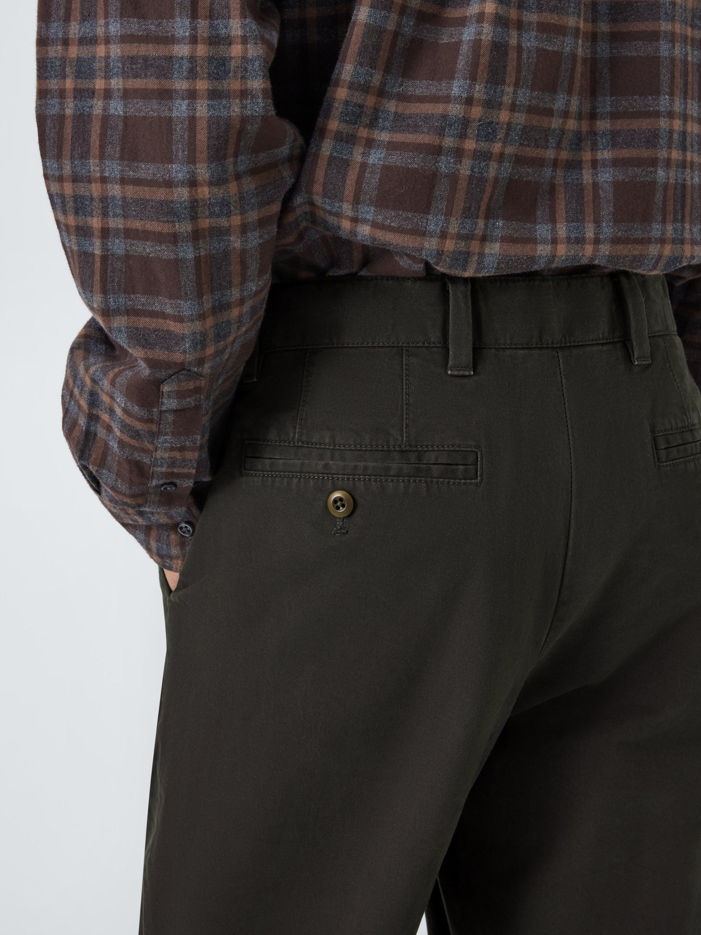 Product image 6 of 6, which shows John Lewis Essential Straight Cut Chinos, Olive, 30R