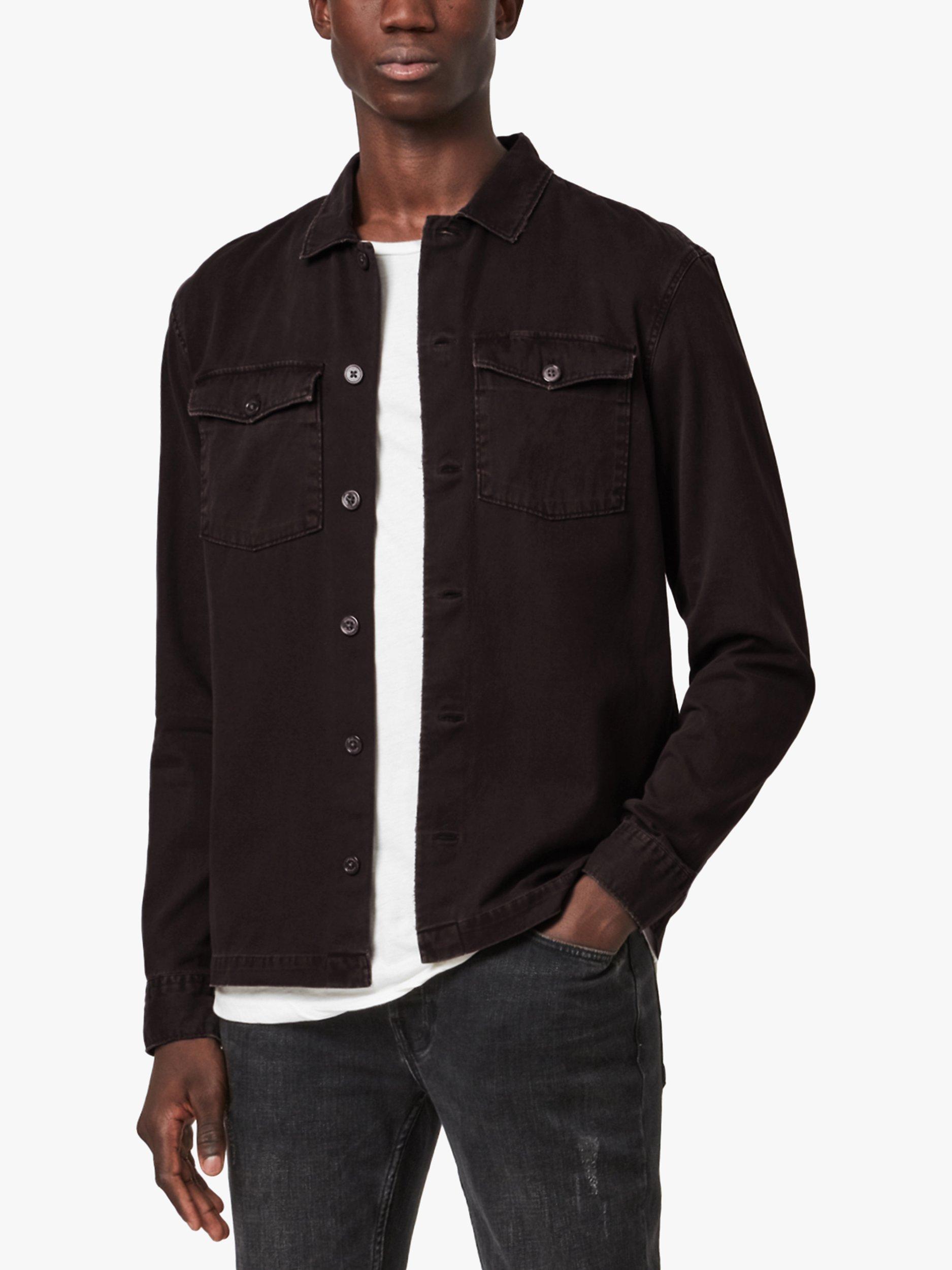 AllSaints Spotter Military Shirt, Dark Garnet Red