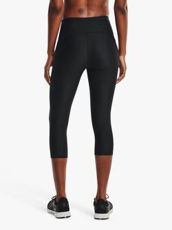 Under Armour HeatGear Armour High Waisted Cropped Leggings, Black - view 2, Black