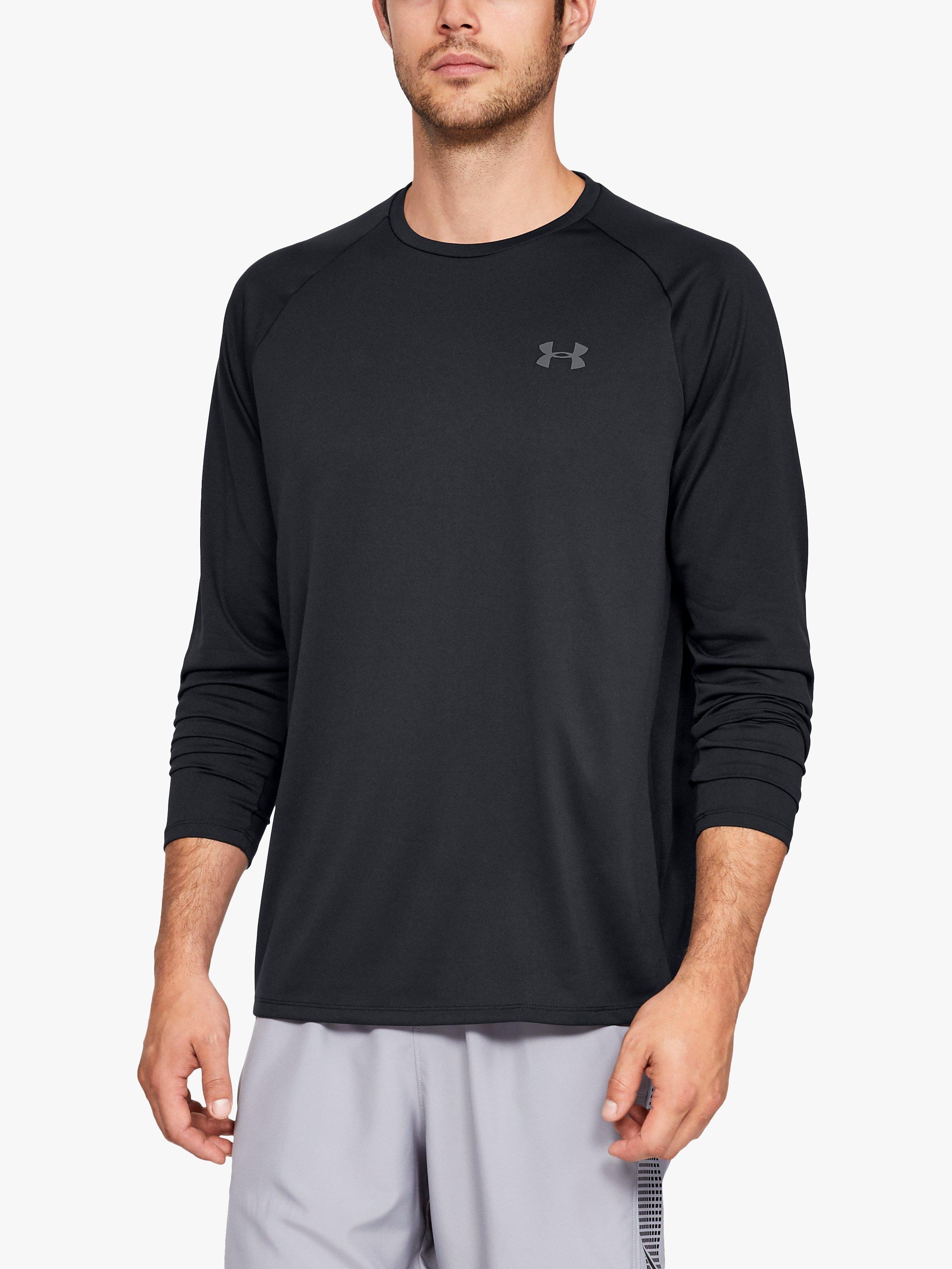 Under Armour Tech™ Long Sleeve Gym Top, Black, XXL