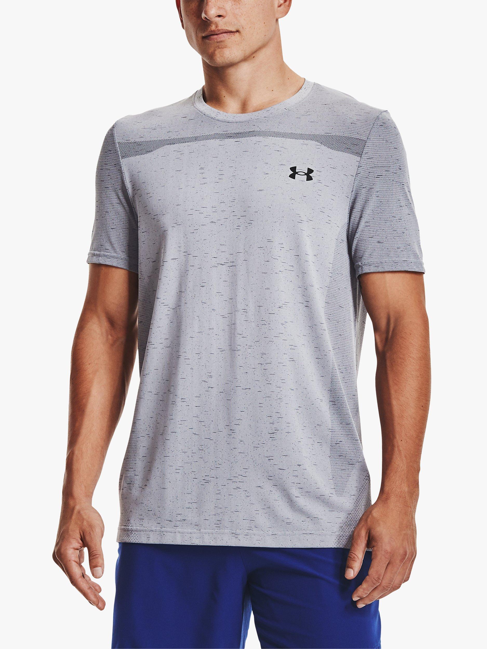 Under Armour Seamless Short Sleeve Training Top, Mod Grey, XXL