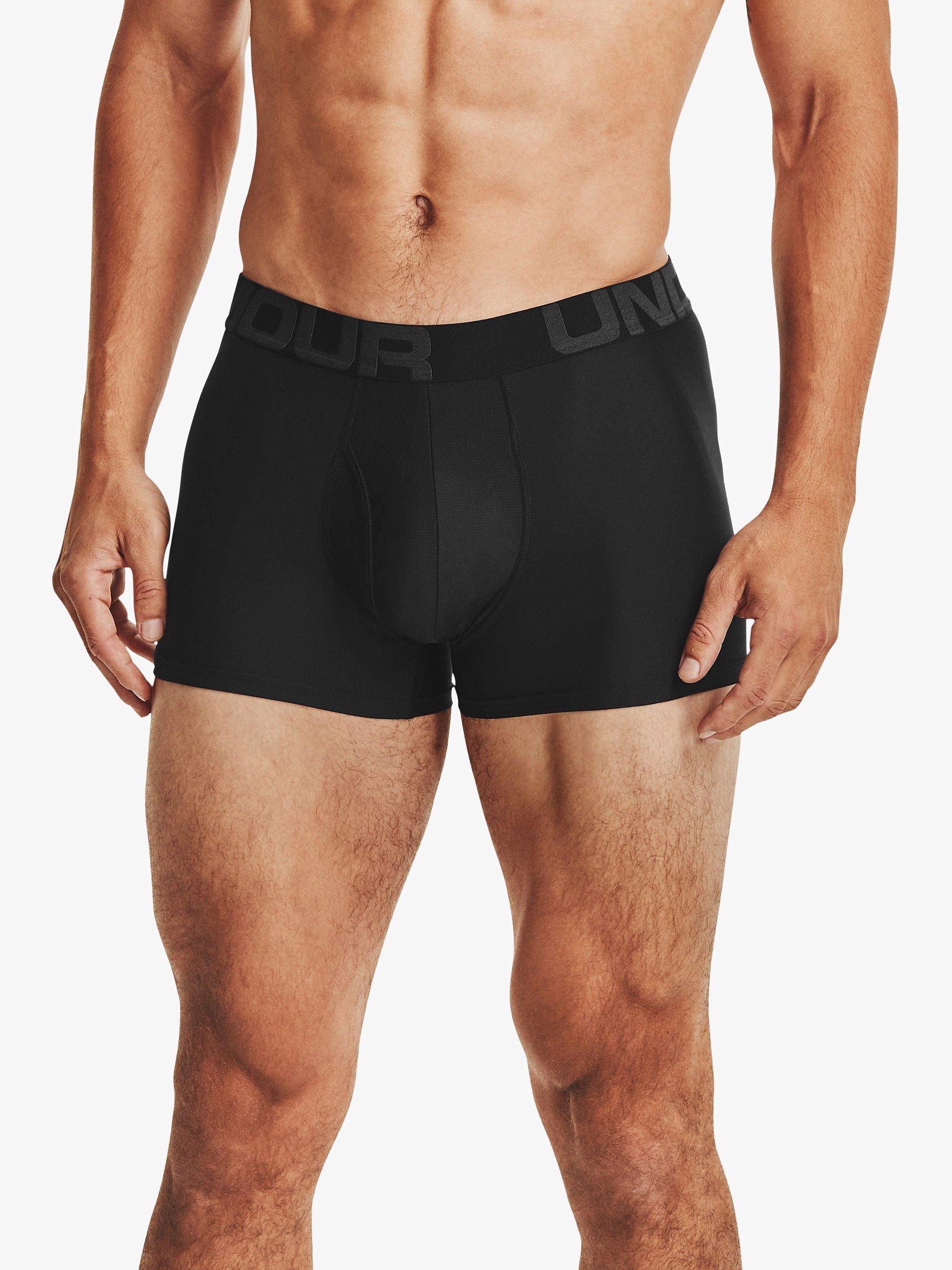 Under Armour Tech 3” Boxerjock Trunks, Pack of 2, Black