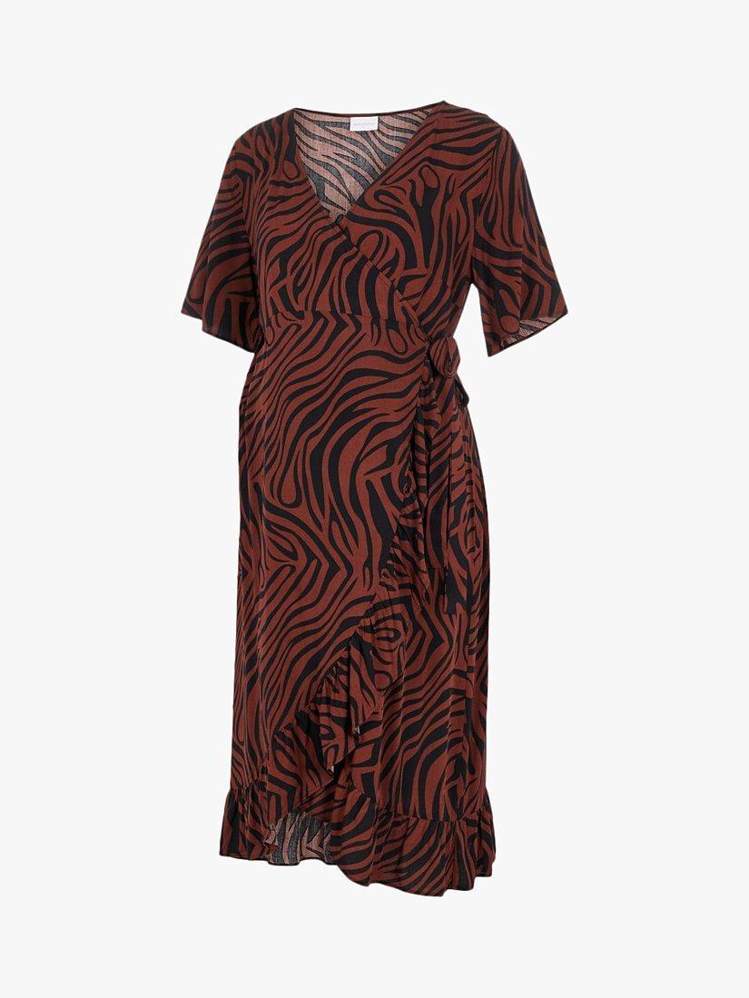 Mamalicious Mlzebra Maternity Wrap Dress, Multi