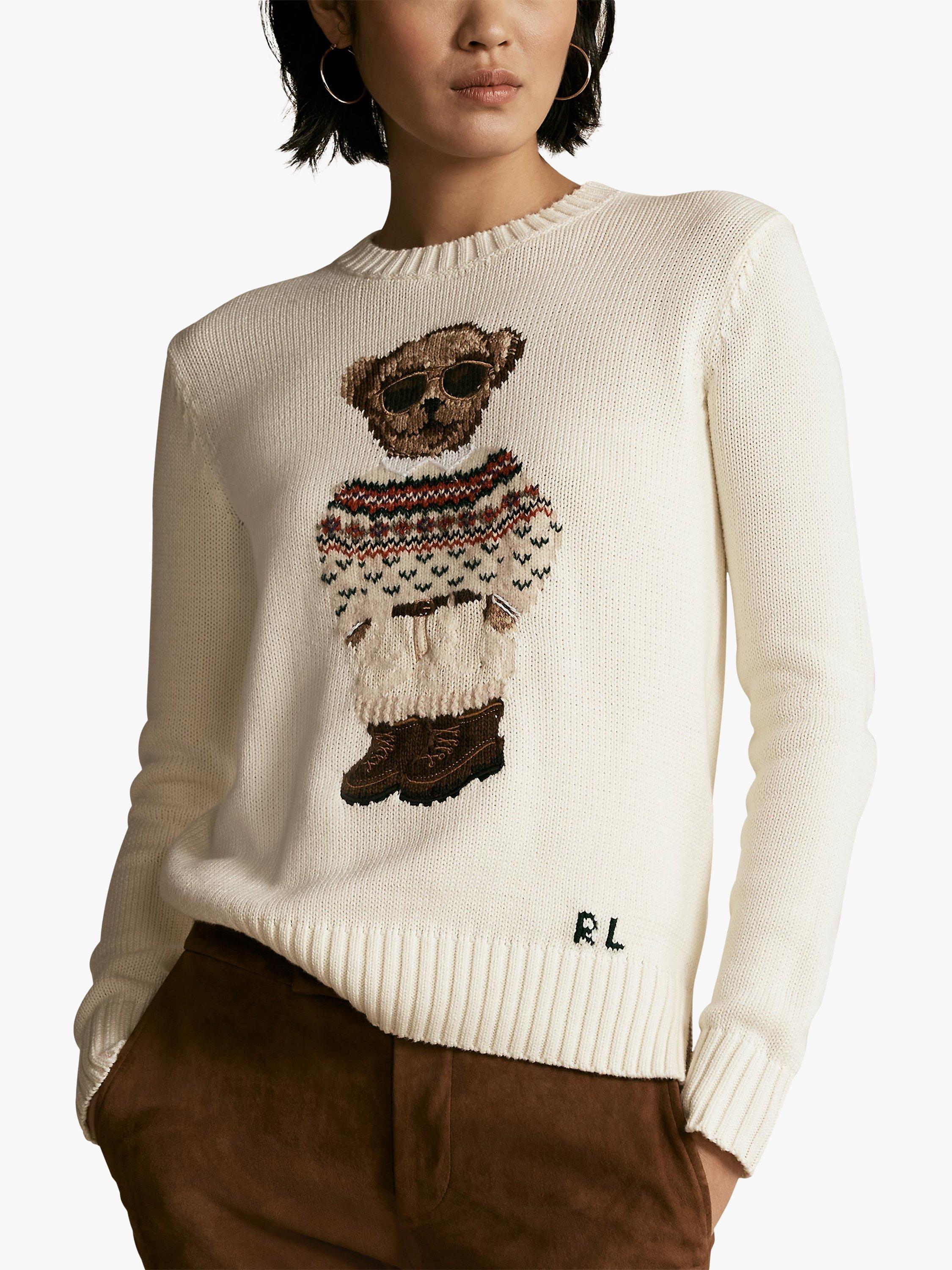 Ralph Lauren Teddy Bear Jumper selling Size L Cream