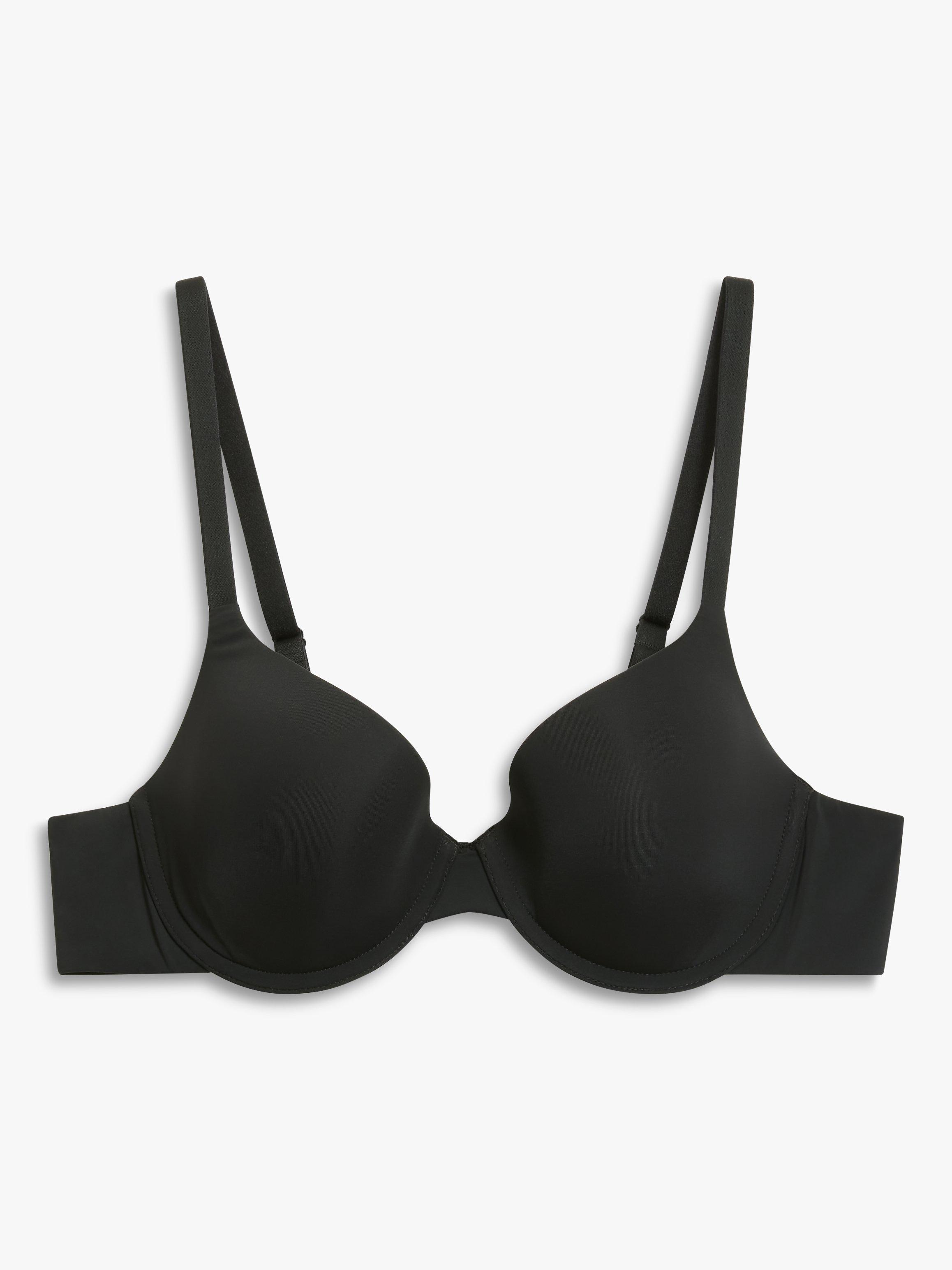 Product image 3 of 4, which shows John Lewis Kaley T-Shirt Bra, Black, 30B