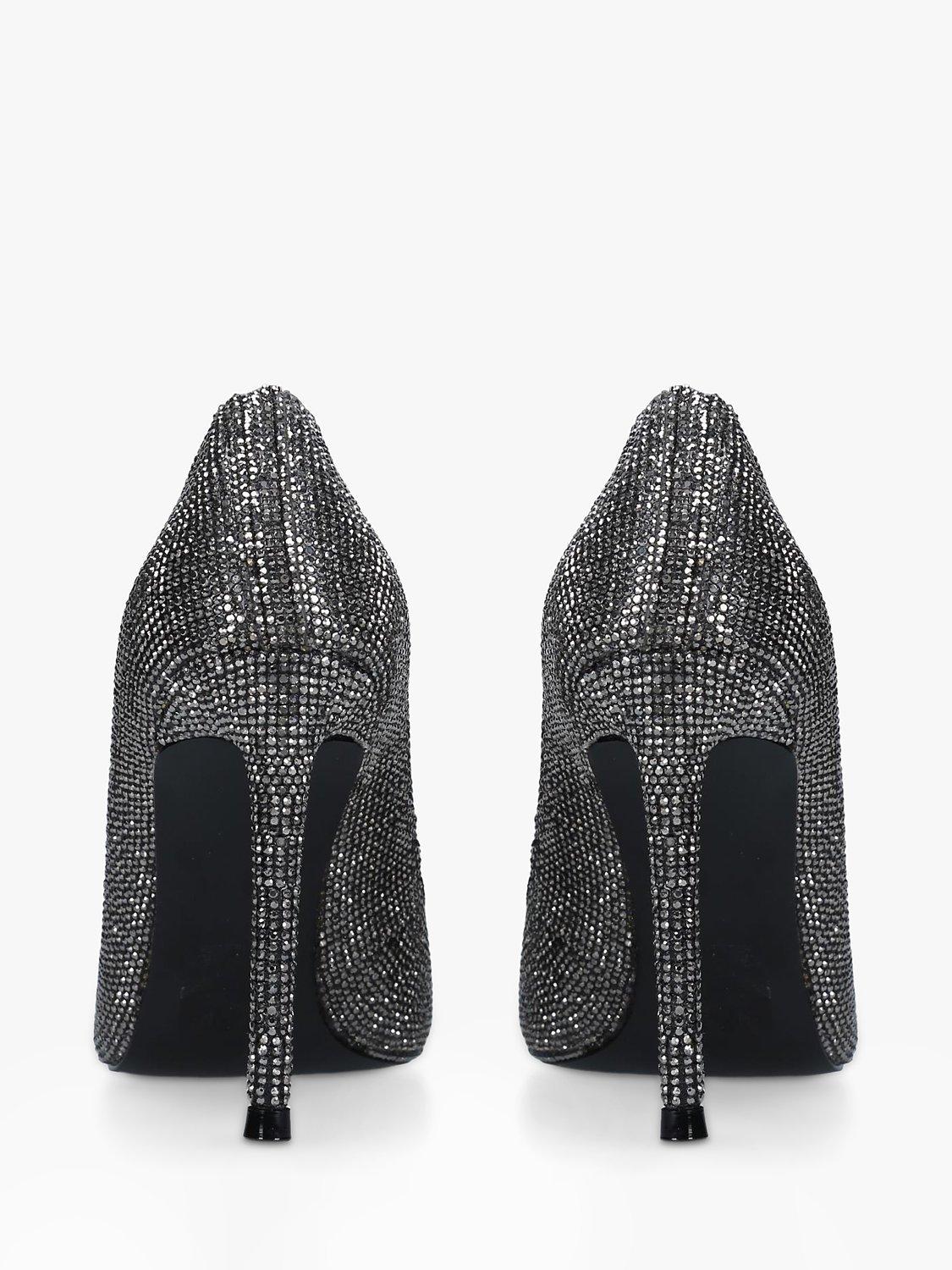 Product image 3 of 4, which shows Steve Madden Vala Stiletto Heel Embellished Court Shoes, Black, 5