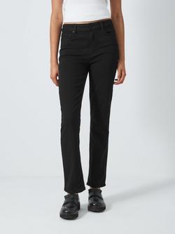 PAIGE Cindy High Rise Straight Leg Jeans, Black