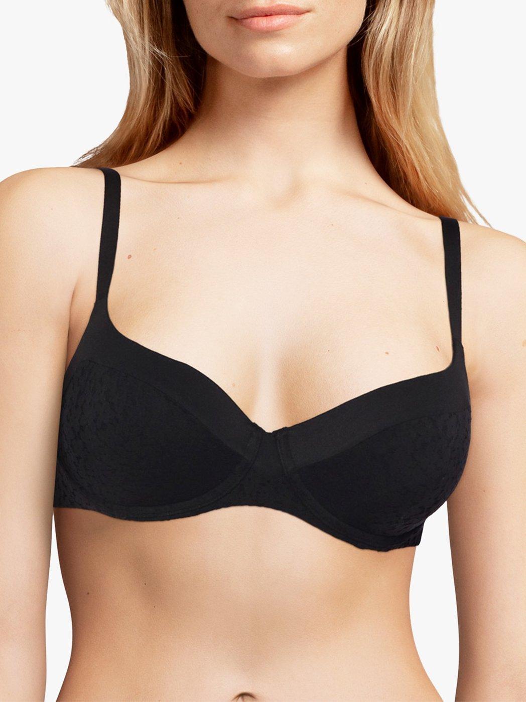 Product image 1 of 4, which shows Femilet Norah Soft Feel T-Shirt Bra, Black, 32B