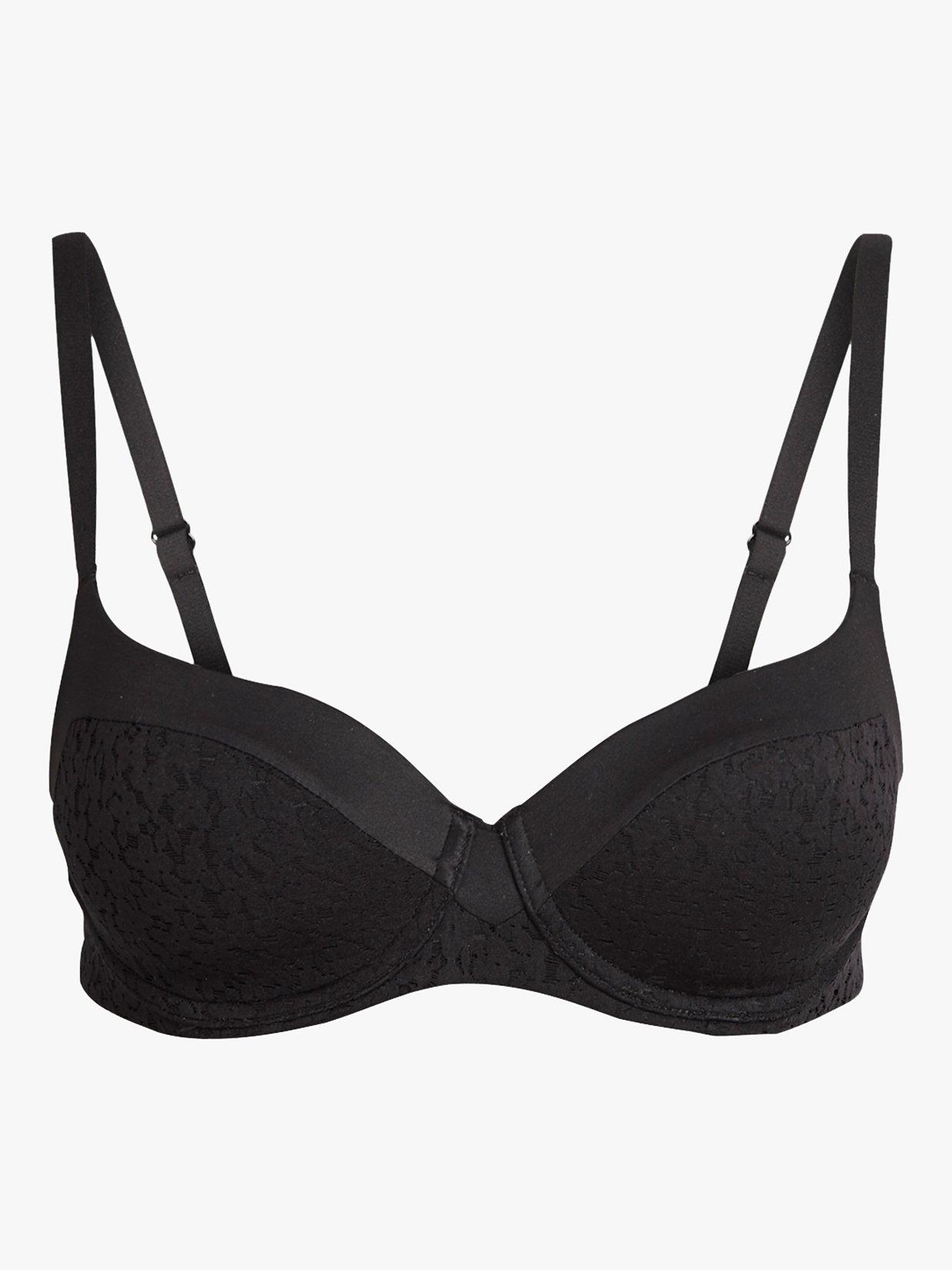 Product image 4 of 4, which shows Femilet Norah Soft Feel T-Shirt Bra, Black, 32B