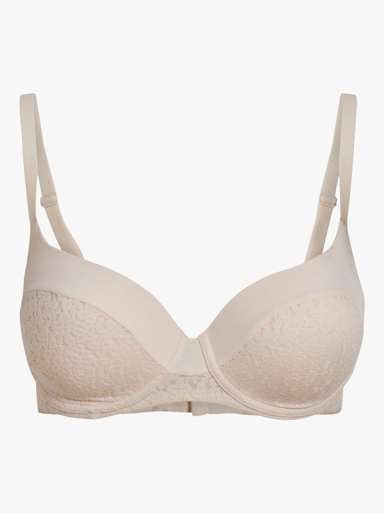 Product image 4 of 4, which shows Femilet Norah Soft Feel T-Shirt Bra, Pearl, 32B