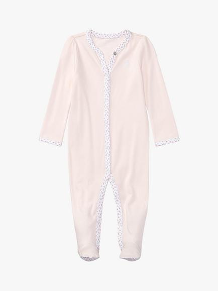 Polo Ralph Lauren Baby Rose Bud Trim Coverall, Delicate Pink, Delicate Pink
