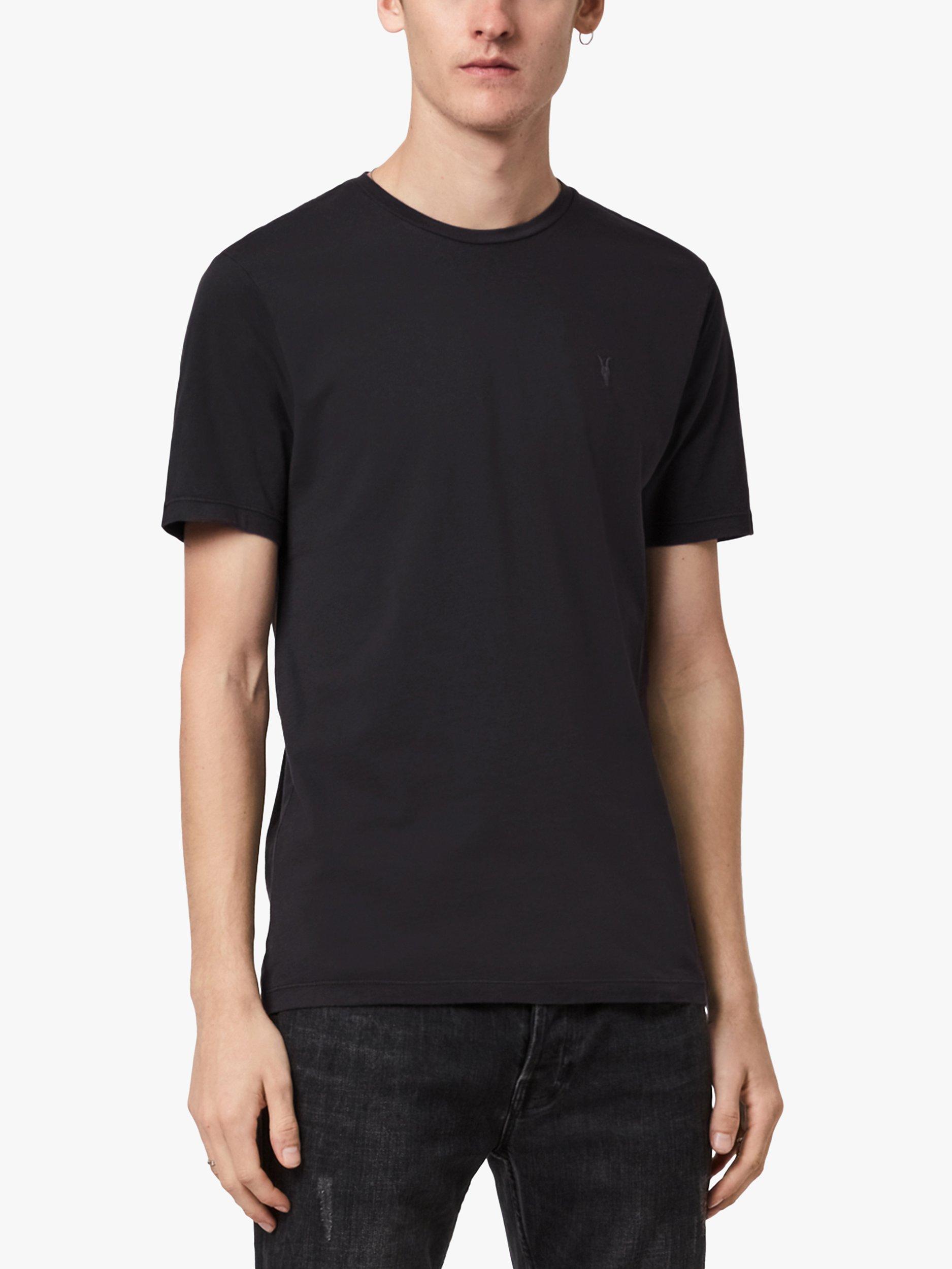 AllSaints Ossage T-Shirt, Soot Black Marl