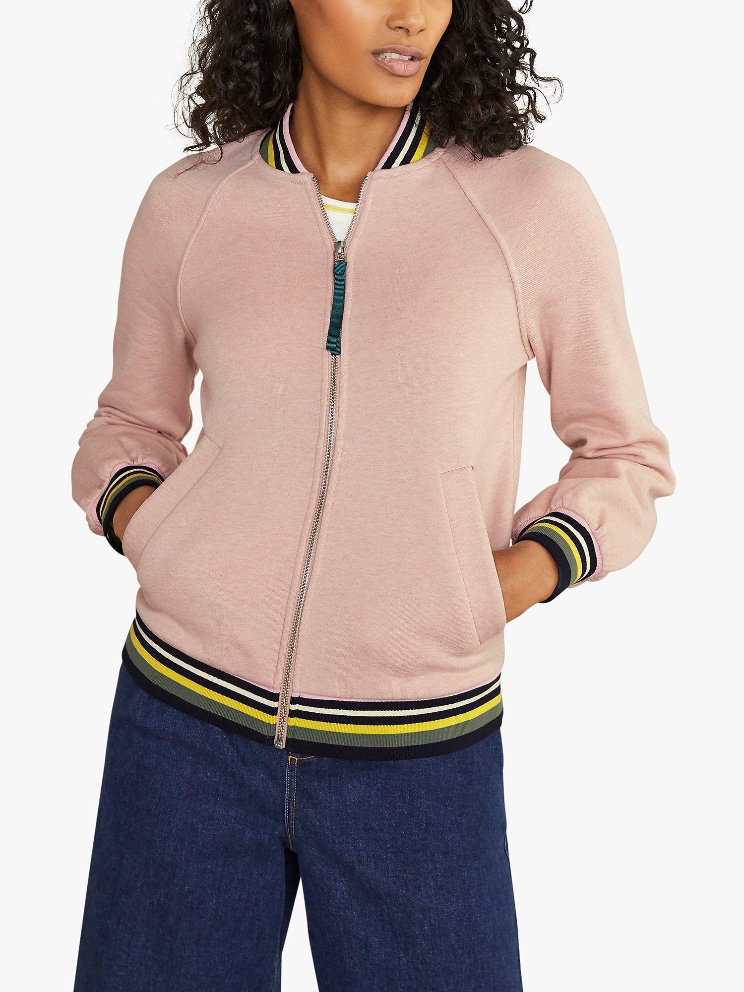 Boden Studley Contrast Trim Jacket, Milkshake