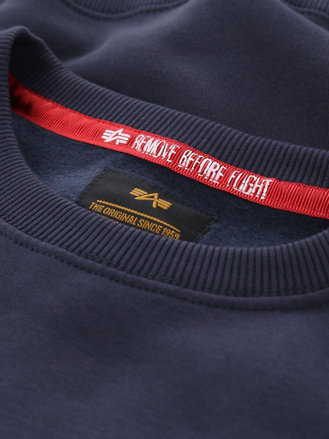 Product image 5 of 7, which shows Alpha Industries X NASA Logo Crew Neck Sweatshirt, 07 Rep Blue, XXL