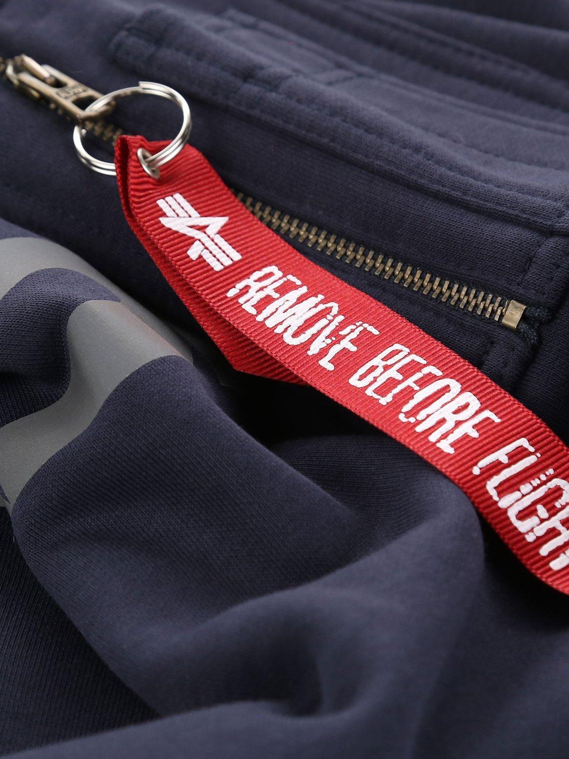 Product image 6 of 7, which shows Alpha Industries X NASA Logo Crew Neck Sweatshirt, 07 Rep Blue, XXL
