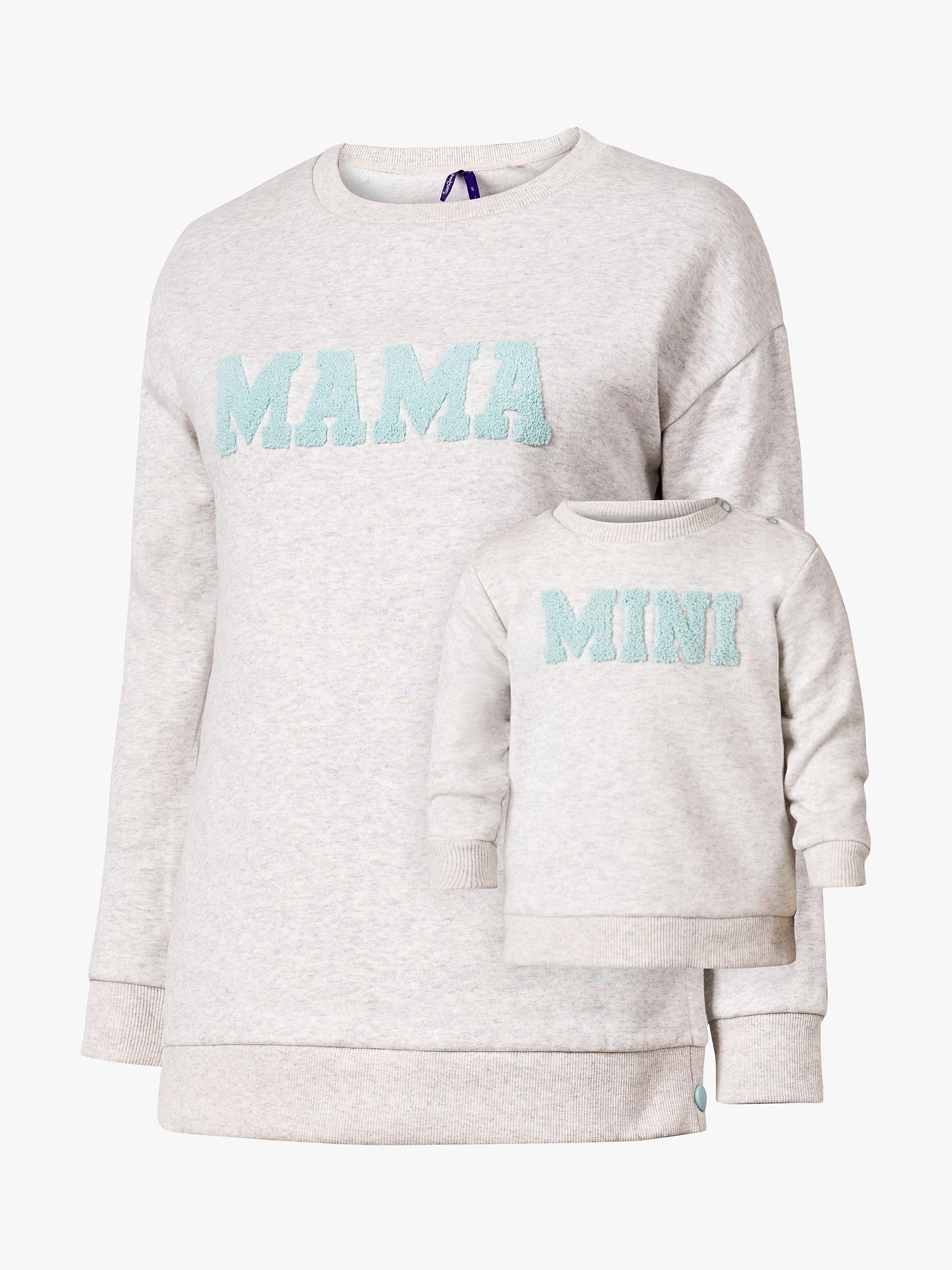 Product image 4 of 4, which shows Seraphine Mama & Mini Nursing Sweatshirt & Baby Sweatshirt, Grey Marl, L