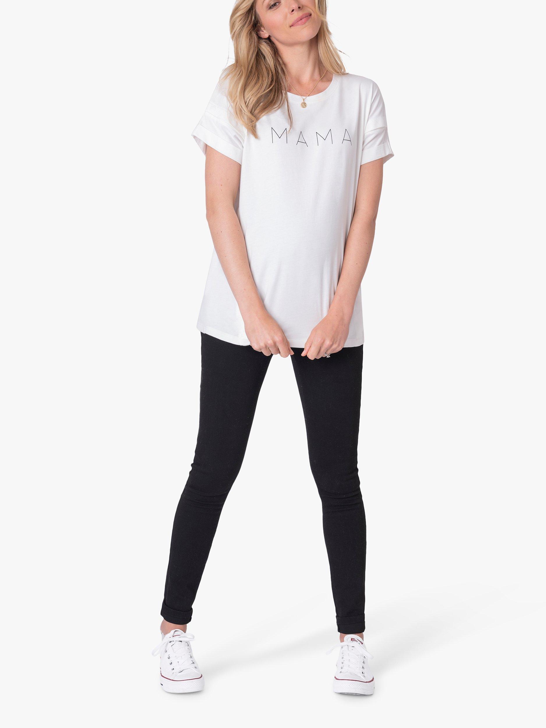 Product image 1 of 4, which shows Seraphine Mama & Mini Nursing T-Shirt & Baby T-Shirt, White, M
