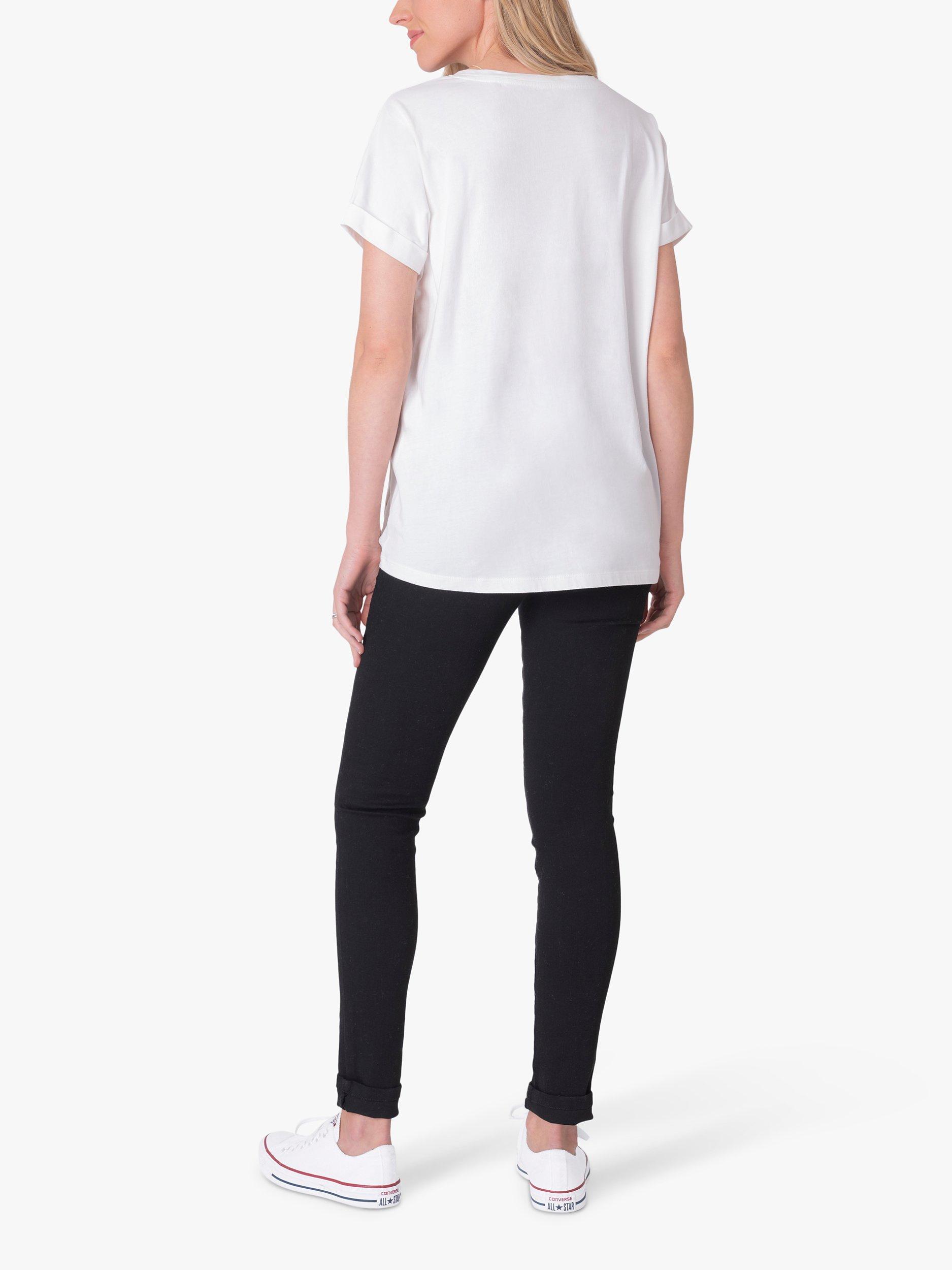 Product image 2 of 4, which shows Seraphine Mama & Mini Nursing T-Shirt & Baby T-Shirt, White, M
