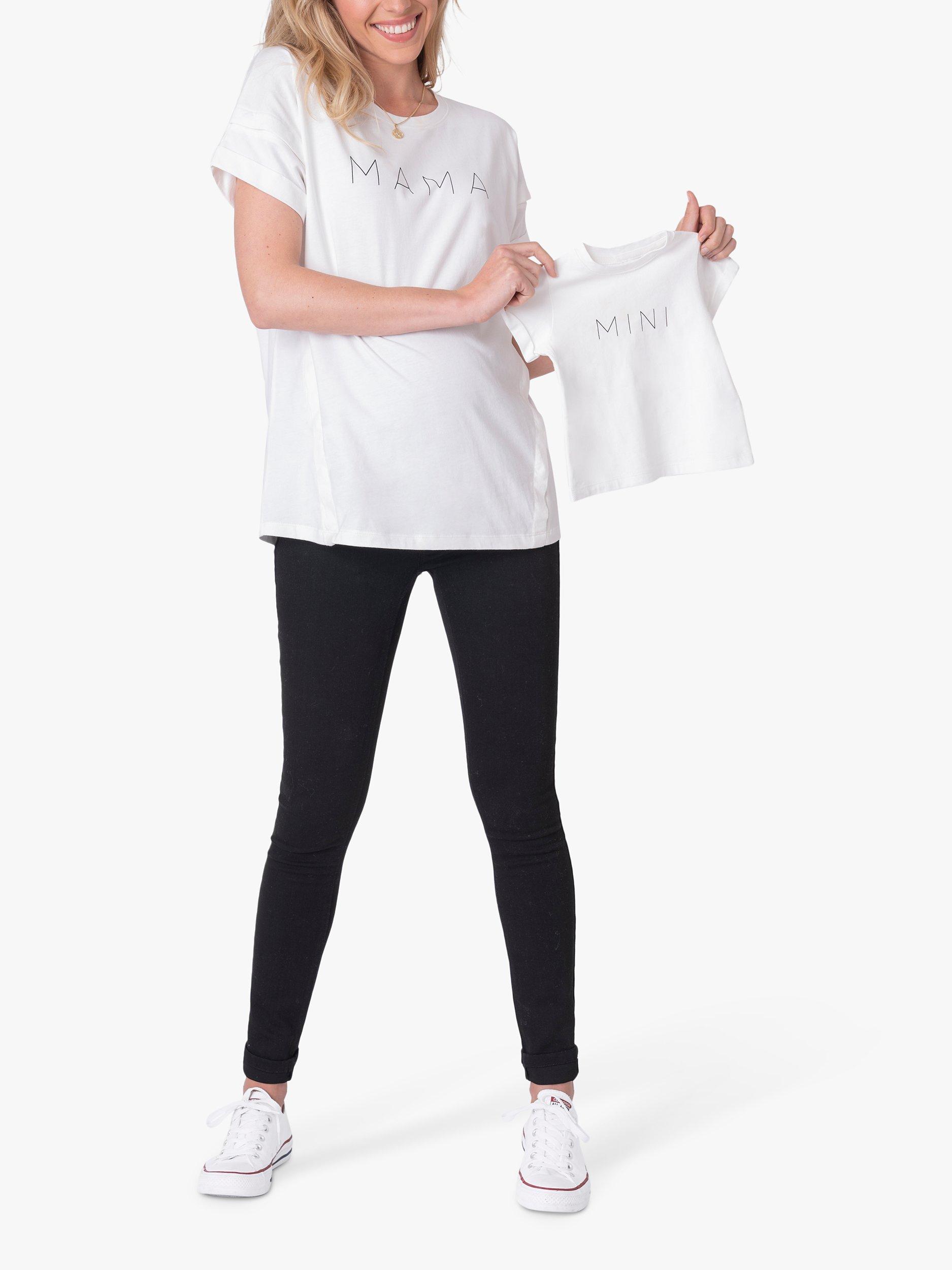 Product image 4 of 4, which shows Seraphine Mama & Mini Nursing T-Shirt & Baby T-Shirt, White, M