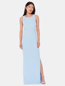 Whistles Tie Back Maxi Dress, Pale Blue
