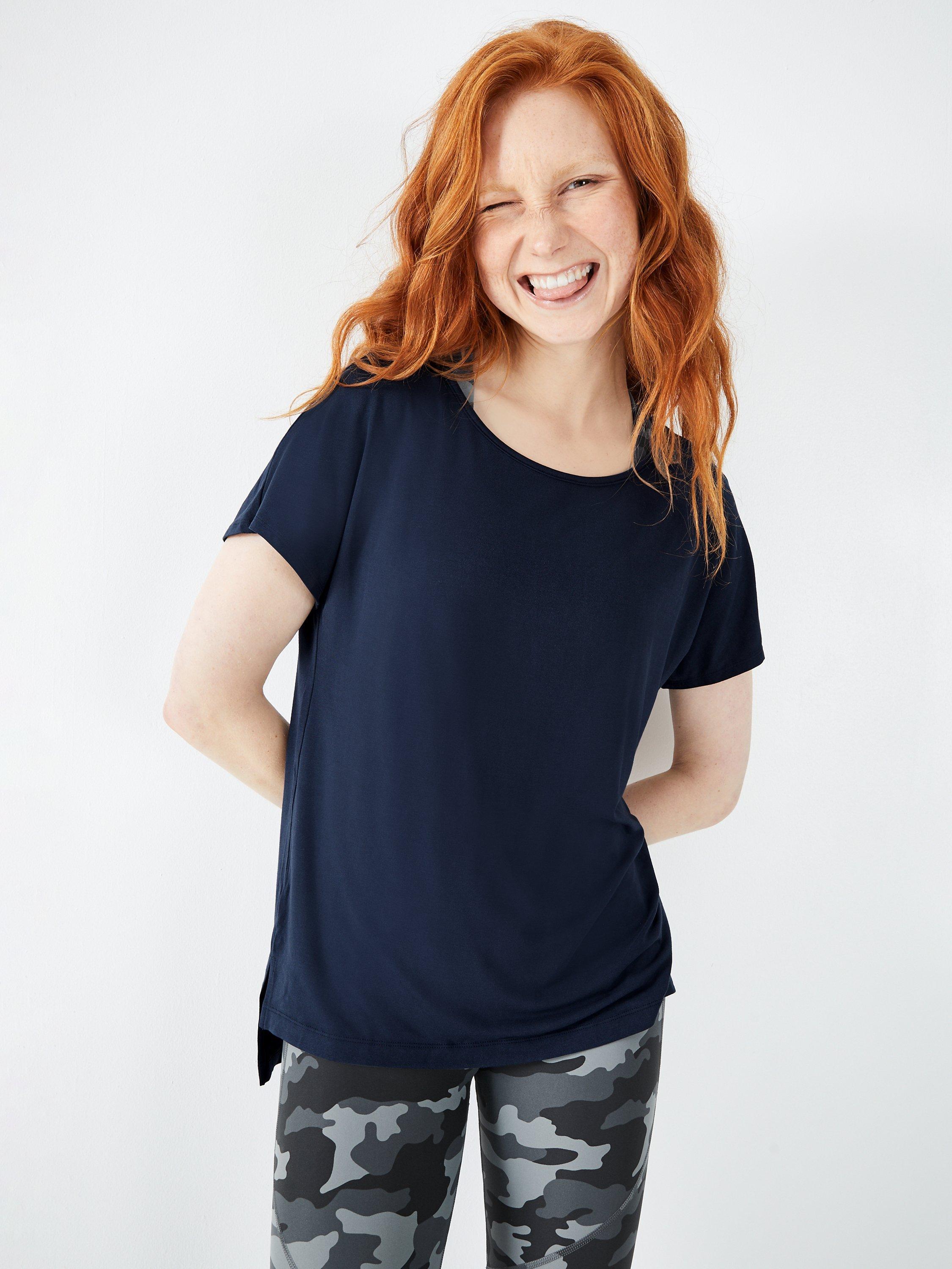 HUSH Maia Active T-Shirt, Midnight