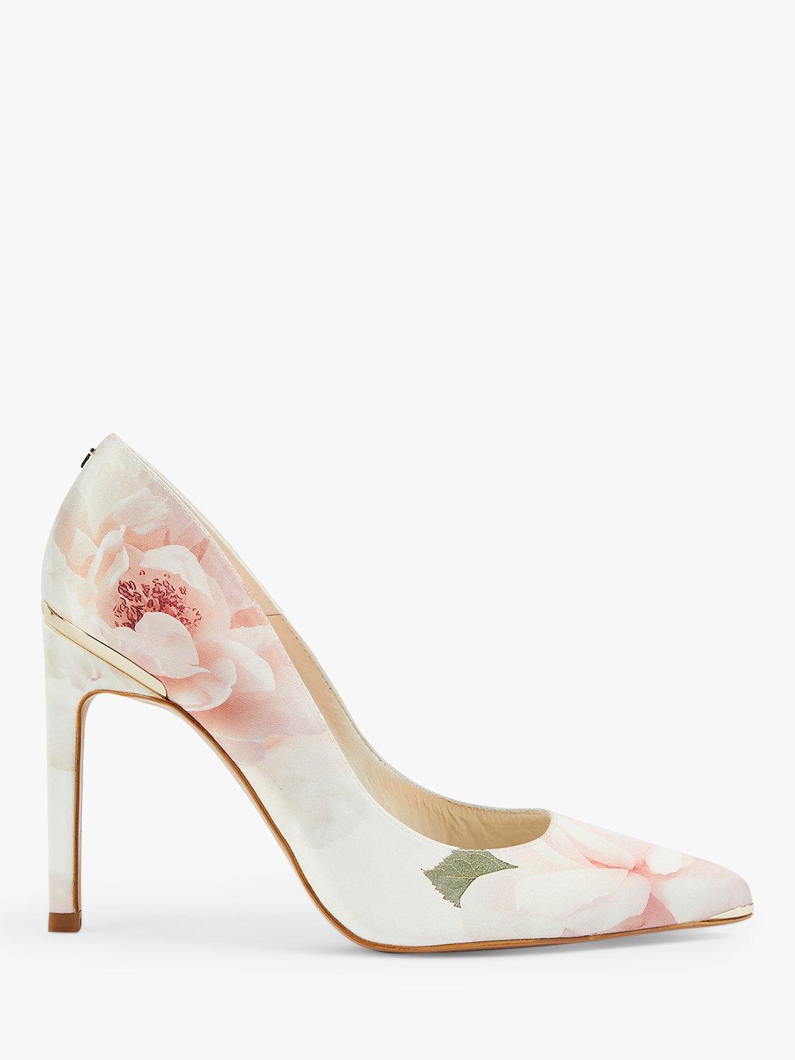 Ted Baker Phlora Floral Leather Court Shoes Pink