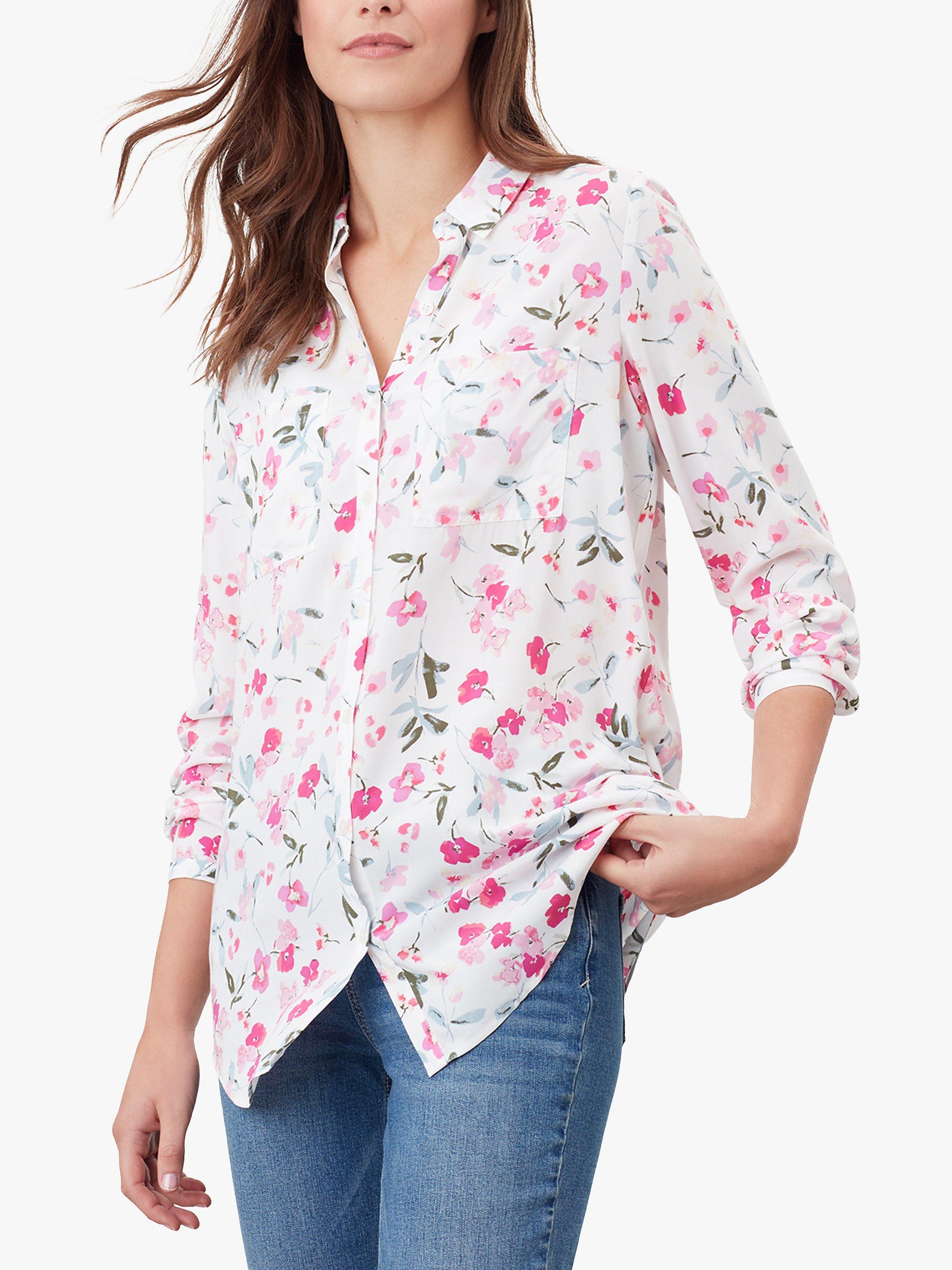 Joules Elvina Button Front Shirt, Cream
