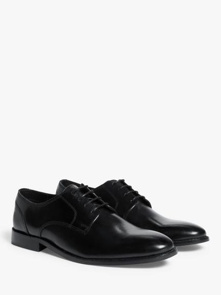 John Lewis Slim Derby Shoes - view 2, Black