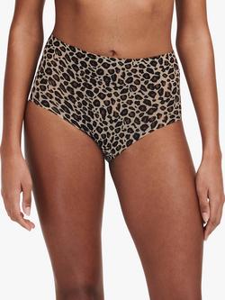 Chantelle Soft Stretch High Waist Knickers, Leopard Print
