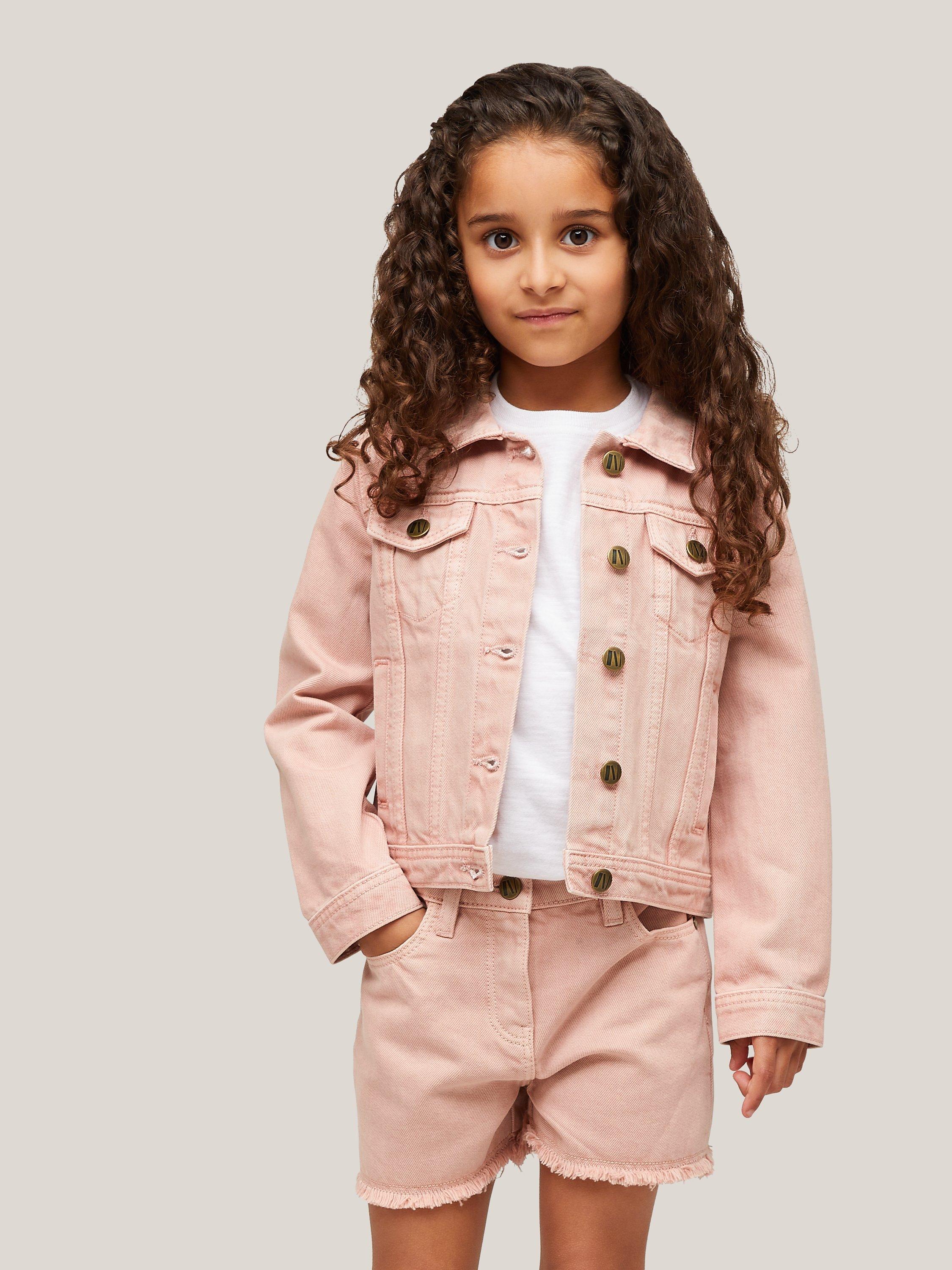 John Lewis Kids Denim Jacket Pink