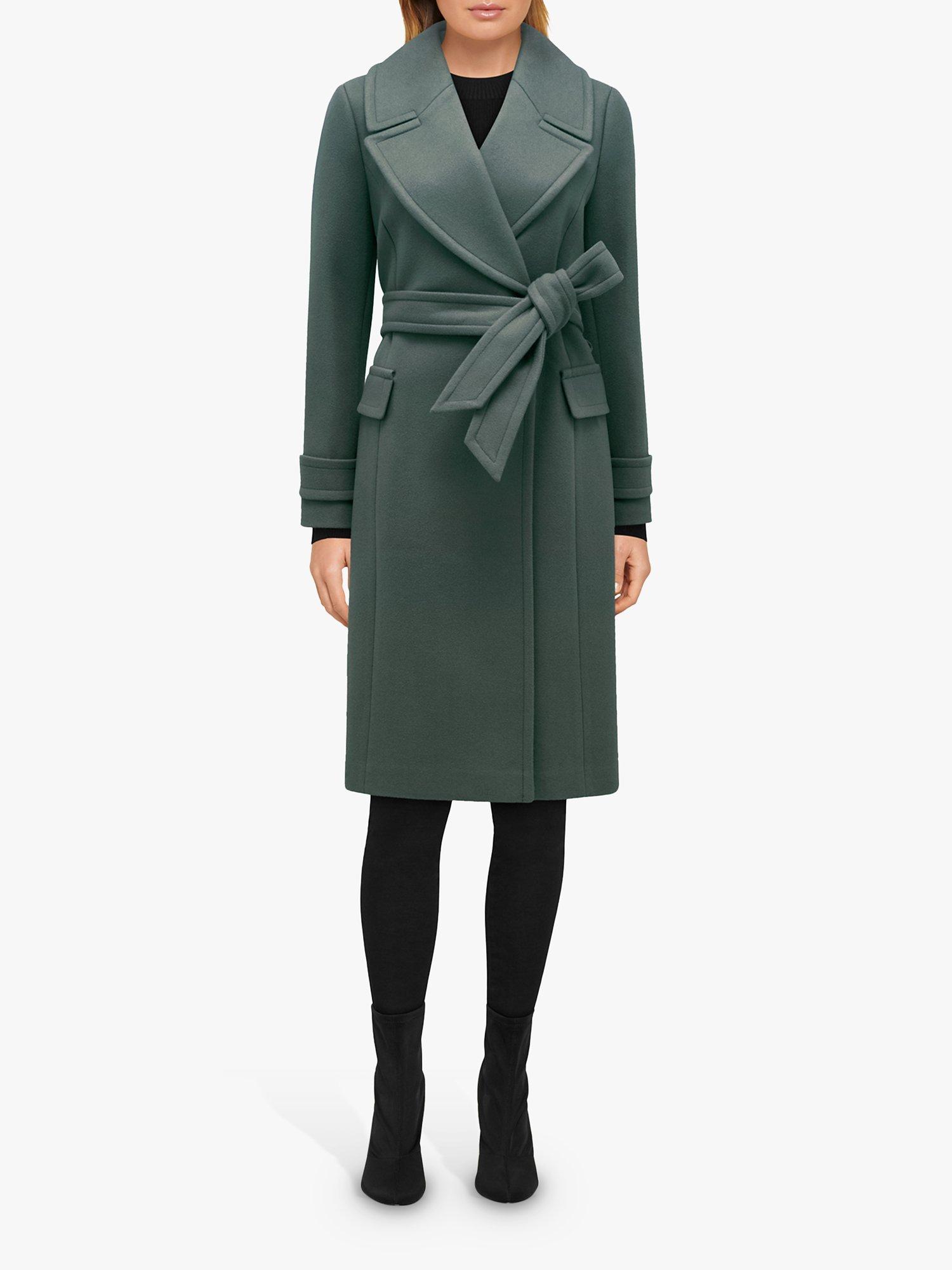 Forever New Stella Long Wrap Coat Teal