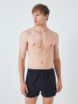 John Lewis ANYDAY Jersey Boxers, Pack of 3, Black - view 2, Black