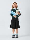 John Lewis Girls' Adjustable Waist Panel Pleated School Skirt