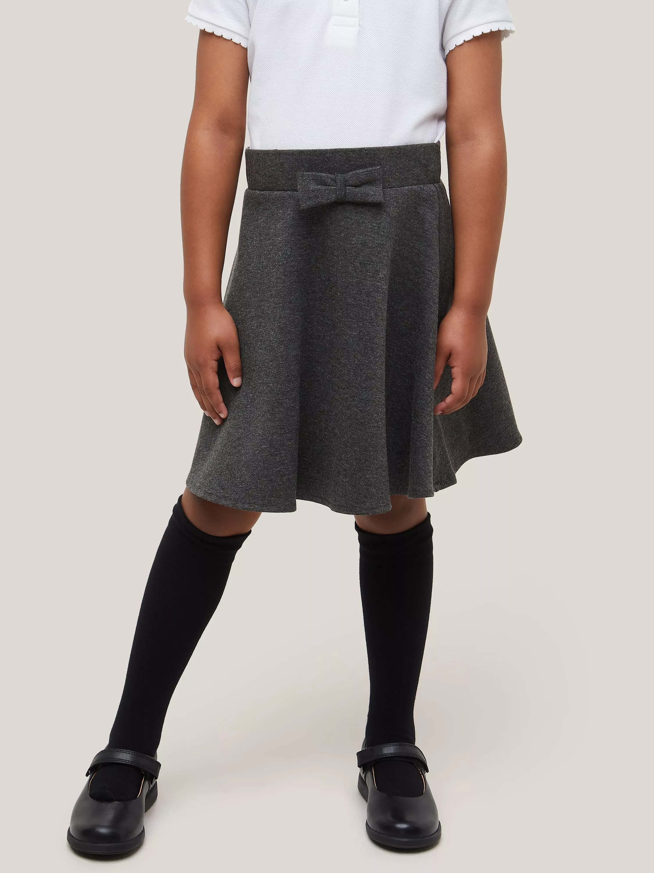 John Lewis Girls Skater School Skirt Grey