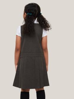 John Lewis Girls' Zip Front School Tunic - view 2, Grey