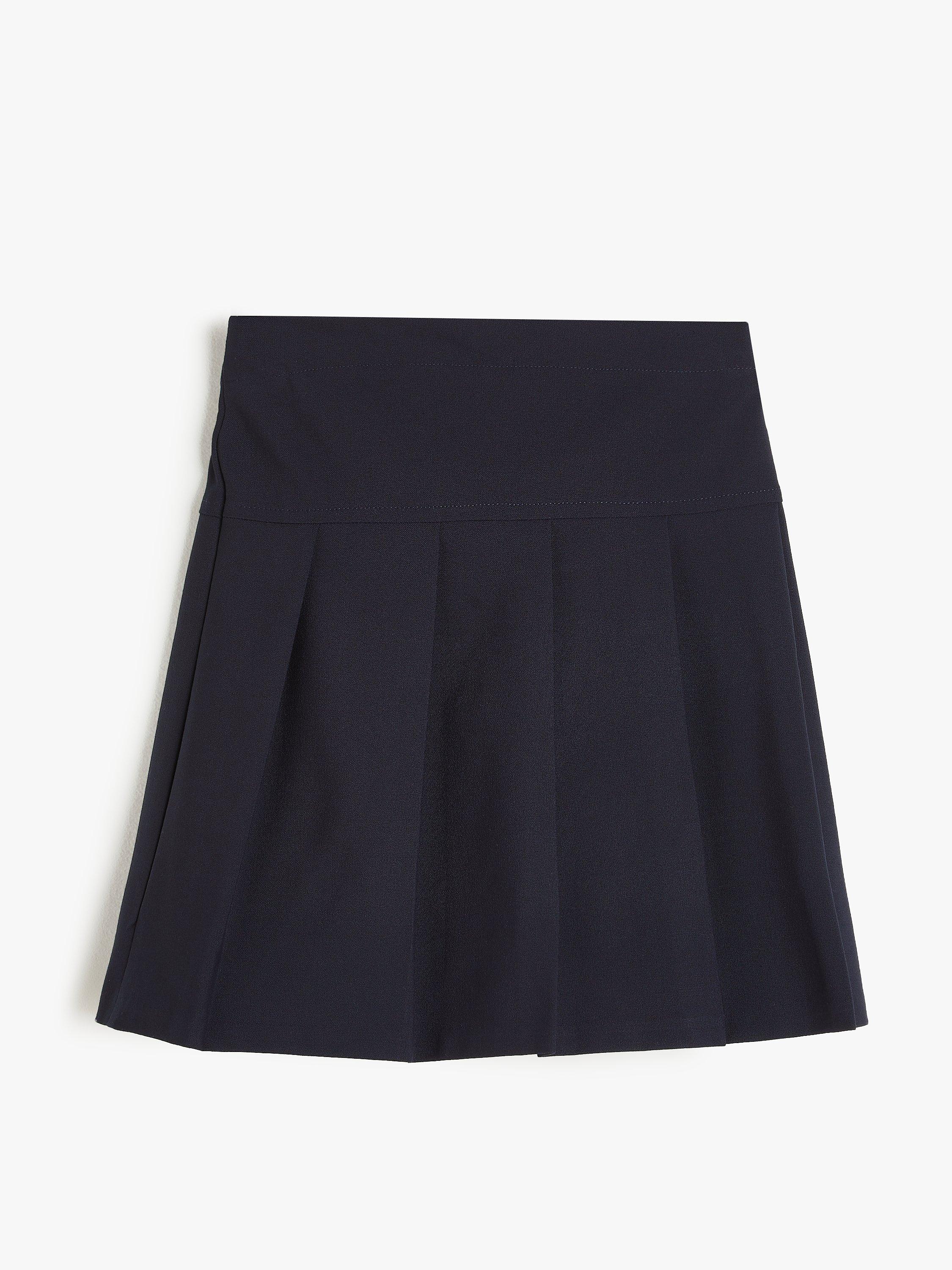 Product image 3 of 5, which shows John Lewis Girls' Adjustable Waist Panel Pleated School Skirt, Navy, 4 years