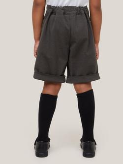 John Lewis Girls' Adjustable Waist City School Shorts - view 2, Grey