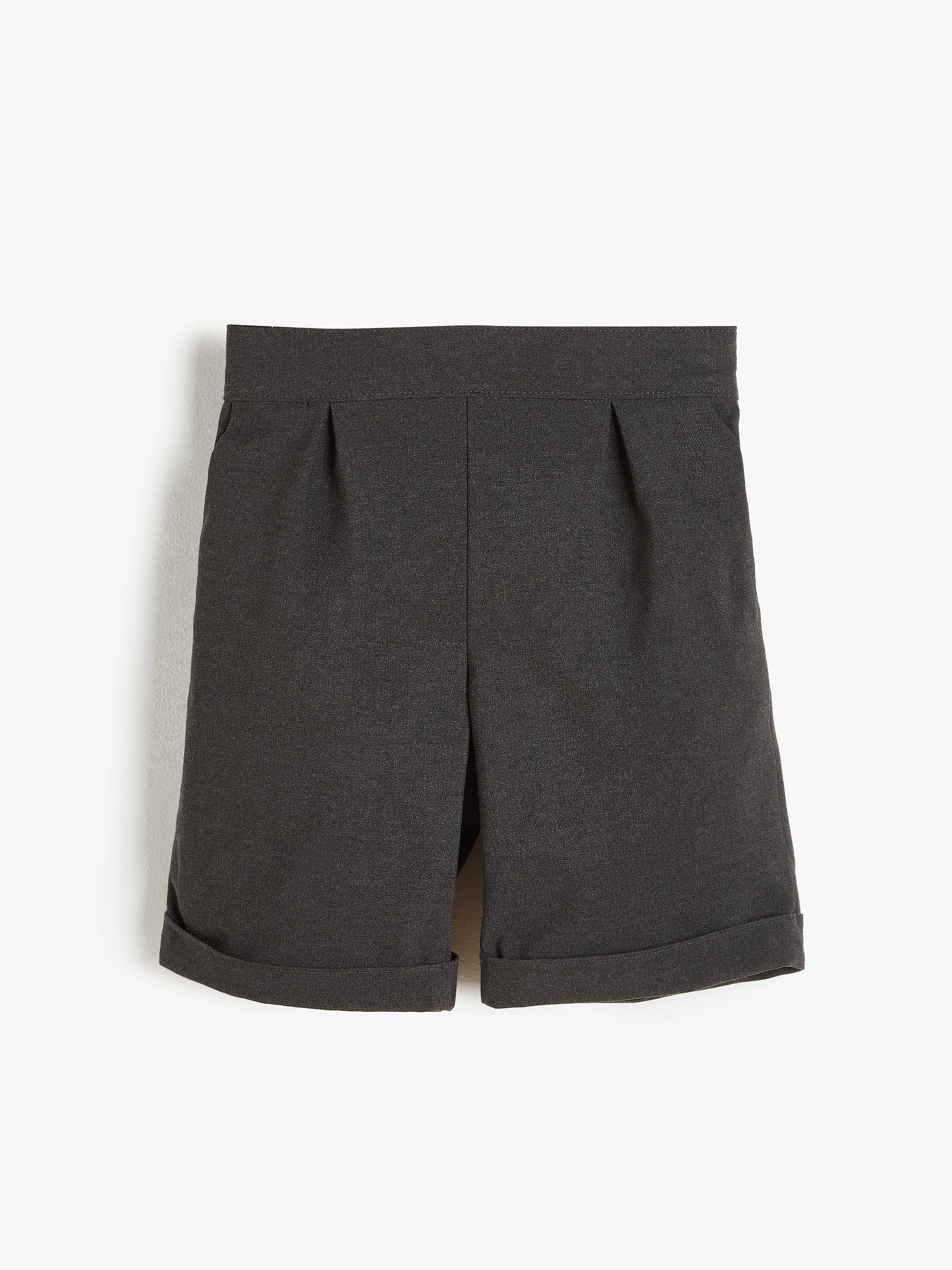 Product image 3 of 4, which shows John Lewis Girls' Adjustable Waist City School Shorts, Grey, 4 years