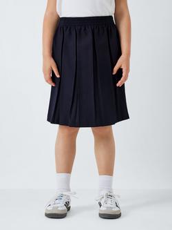John Lewis Girls' Pleated School Skirt, Navy
