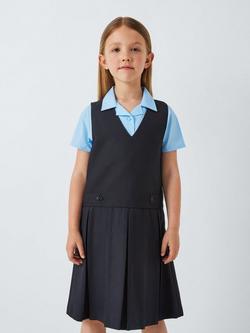 John Lewis Girls' Box Pleat Tunic, Navy