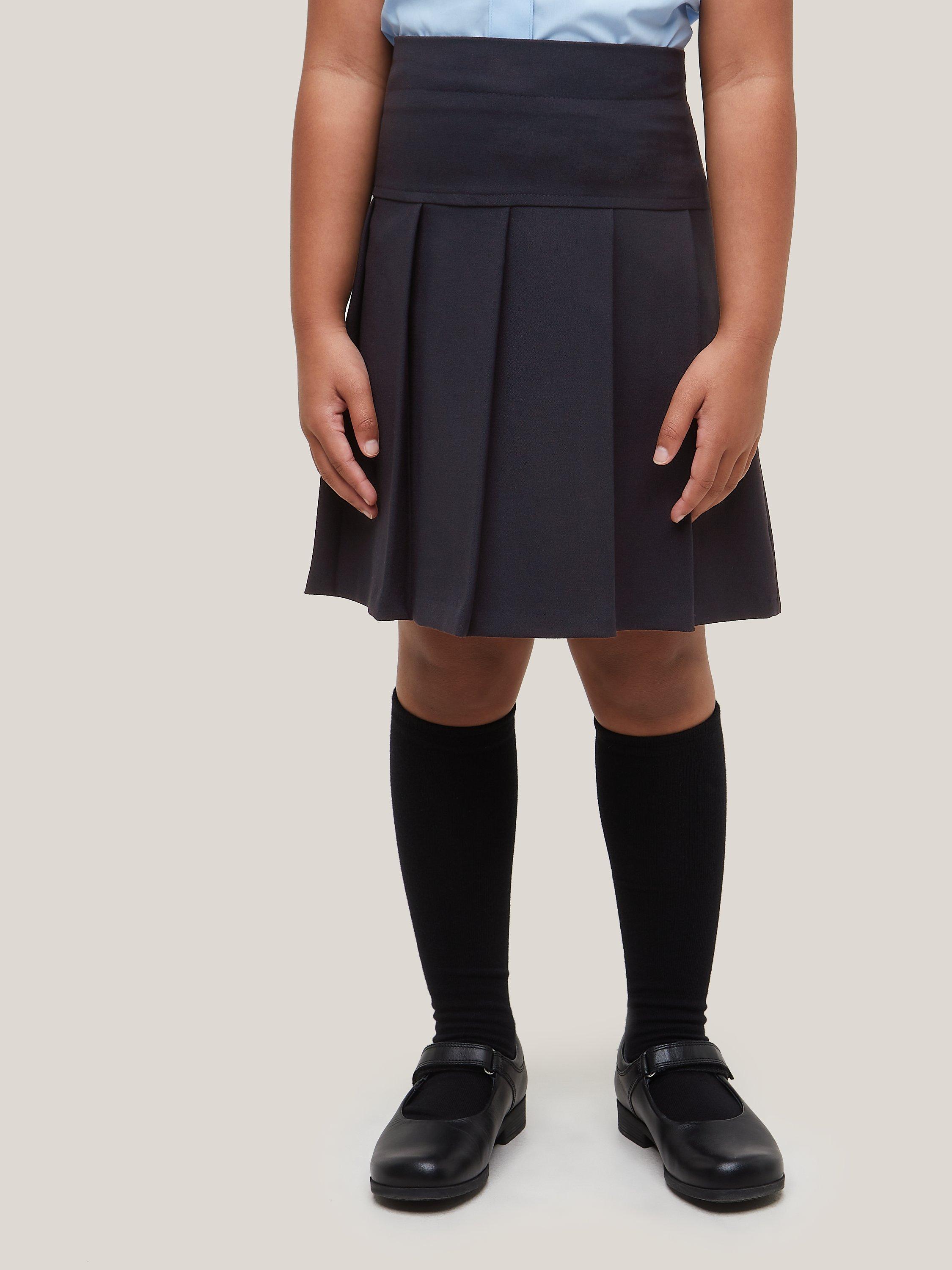 John Lewis Girls Generous Fit Adjustable Waist Pleated Stain Resistant School Skirt