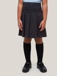 John Lewis Girls' Generous Fit Adjustable Waist Pleated Stain Resistant School Skirt