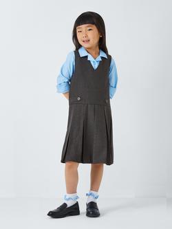 John Lewis Girls' Box Pleat Tunic, Grey
