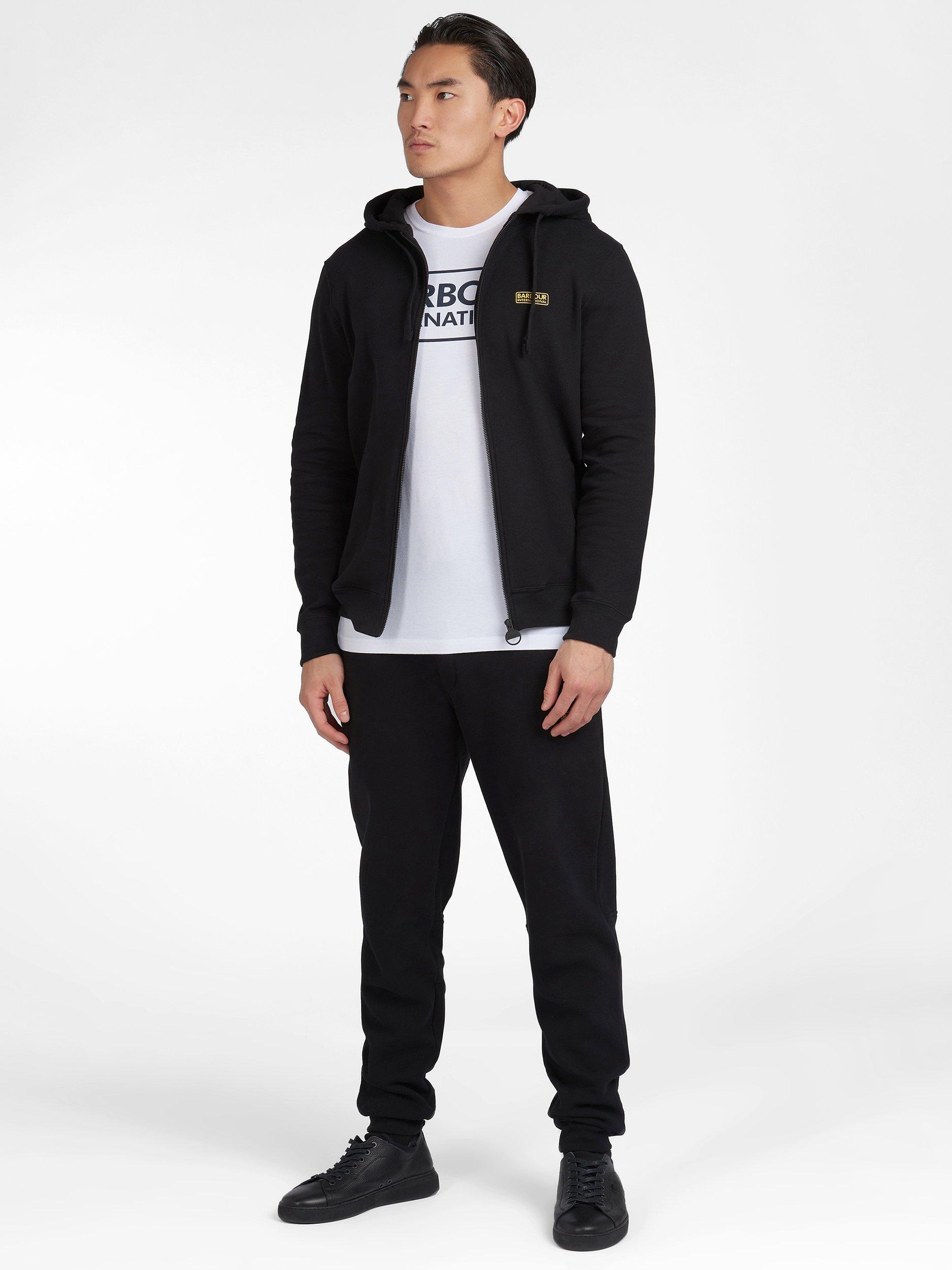 Product image 4 of 7, which shows Barbour International Full Zip Hoodie, Black, S