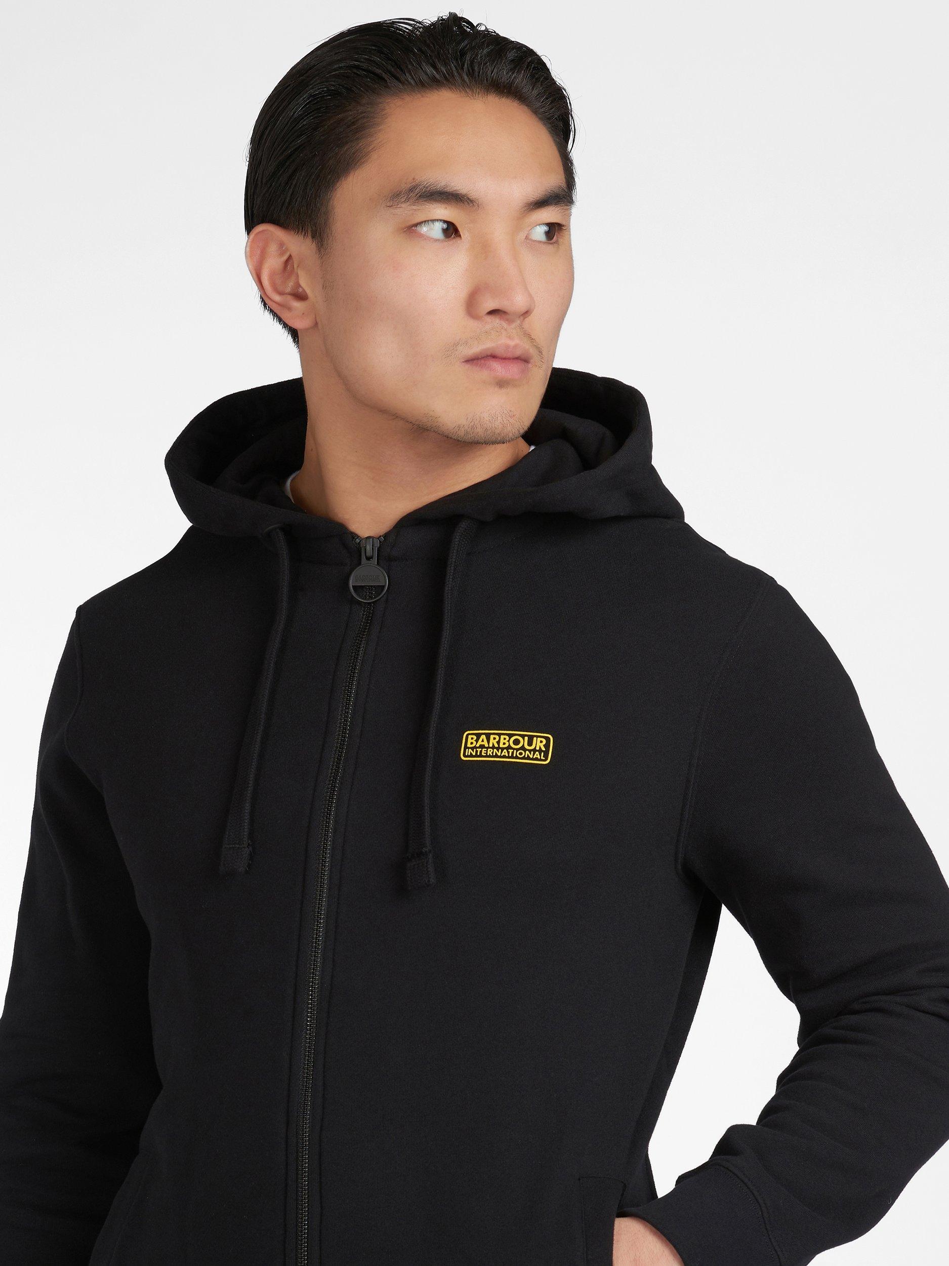 Product image 6 of 7, which shows Barbour International Full Zip Hoodie, Black, S