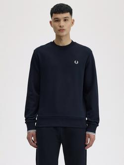 Fred Perry Crew Neck Sweatshirt, Blue Navy 248