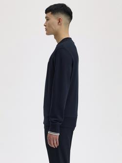 Fred Perry Crew Neck Sweatshirt - view 2, Blue Navy 248