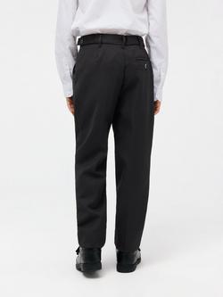 John Lewis Boys' Adjustable Waist Tailored School Trousers - view 2, Black