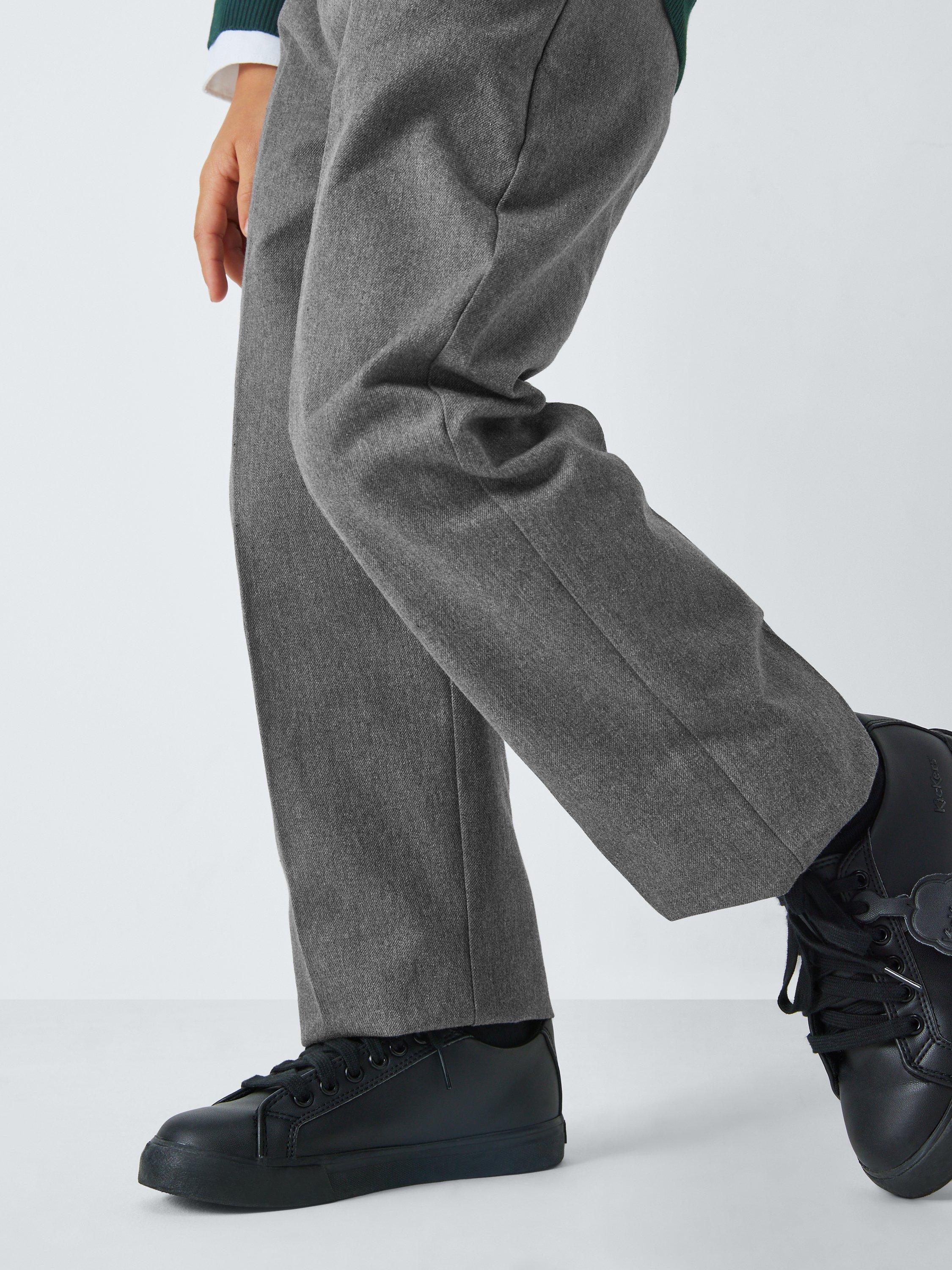 Product image 7 of 8, which shows John Lewis Boys' Adjustable Waist Straight Leg Cotton School Trousers, Grey, 18 years