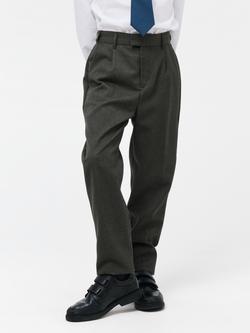 John Lewis Boys' Adjustable Waist Tailored School Trousers, Grey